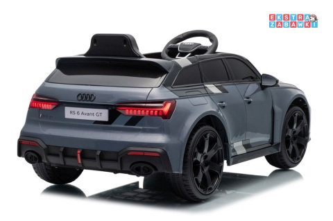 Audi RS6 Avant na akumulator - szary, 4x35W 12V/9Ah, pilot, EVA, LED, pokrowiec [QLS-8620]