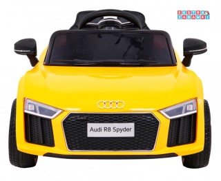 Audi R8 na akumulator - żółty, 2x35W 6V/9Ah, pilot, EVA, wolny start, MP3, LED [HL1818]