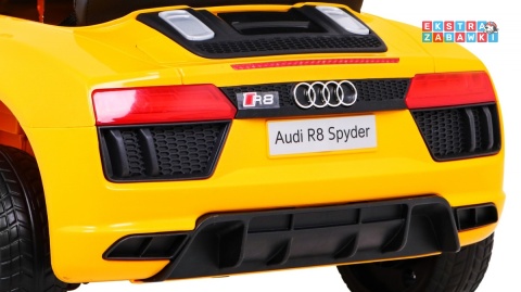 Audi R8 na akumulator - żółty, 2x35W 6V/9Ah, pilot, EVA, wolny start, MP3, LED [HL1818]