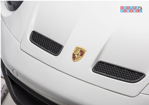 Porsche GT3 DK-P911 dwuosobowy na akumulator - biały, 2x150W 24V/10Ah, do 7 km/h, EVA, LED, ekoskóra, panel muzyczny [26790]