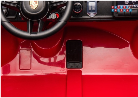 Porsche GT3 DK-P911 dwuosobowy na akumulator - czerwony, 2x150W 24V/10Ah, do 7 km/h, EVA, LED, ekoskóra, panel muzyczny [26792]