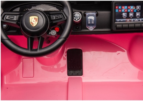 Porsche GT3 DK-P911 dwuosobowy na akumulator - różowy, 2x150W 24V/10Ah, do 7 km/h, EVA, LED, ekoskóra, panel muzyczny [26791]
