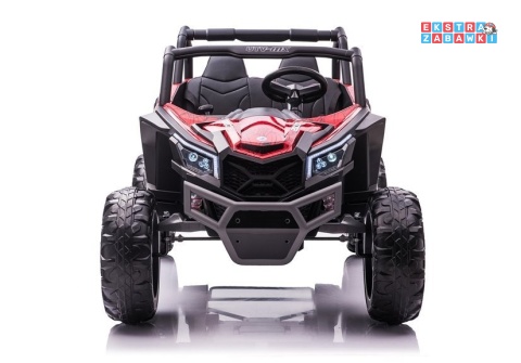 Buggy UTV-MX Spider lakierowany dwuosobowy na akumulator - czerwony, 4x60W 24V/7Ah, pilot, MP4, do 8 km/h, EVA, LED [7776]