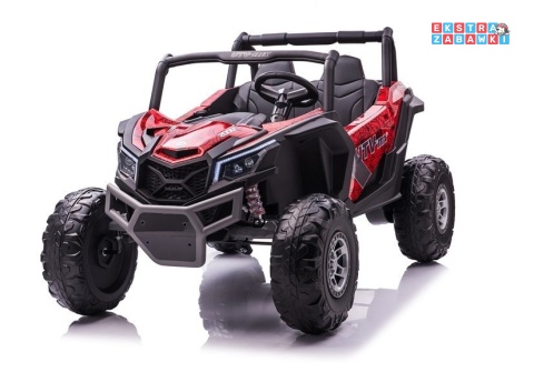 Buggy UTV-MX Spider lakierowany dwuosobowy na akumulator - czerwony, 4x60W 24V/7Ah, pilot, MP4, do 8 km/h, EVA, LED [7776]