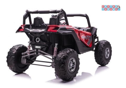 Buggy UTV-MX Spider lakierowany dwuosobowy na akumulator - czerwony, 4x60W 24V/7Ah, pilot, MP4, do 8 km/h, EVA, LED [7776]