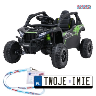 Buggy Kawasaki Teryx KRX1000 na akumulator - czarny, 4x4, 2x45W i 2x20W 24V/5Ah, pilot, EVA, ekoskóra, pokrowiec [JS330]