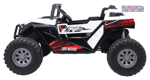 Buggy RTR Monster Speed 4x4 na akumulator - biały, 2x300W 2x45W 24V/14Ah, do 16 km/h, pilot, EVA, LED, pokrowiec [SX2928]