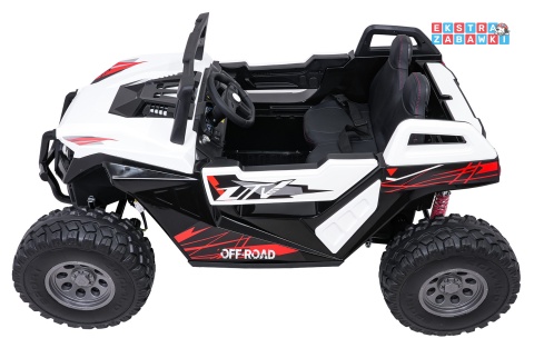 Buggy RTR Monster Speed 4x4 na akumulator - biały, 2x300W 2x45W 24V/14Ah, do 16 km/h, pilot, EVA, LED, pokrowiec [SX2928]
