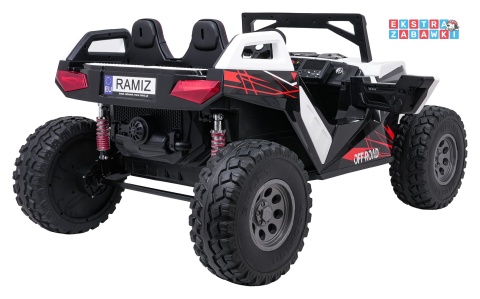 Buggy RTR Monster Speed 4x4 na akumulator - biały, 2x300W 2x45W 24V/14Ah, do 16 km/h, pilot, EVA, LED, pokrowiec [SX2928]