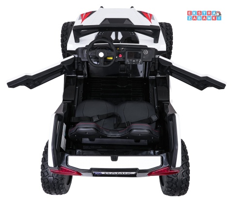 Buggy RTR Monster Speed 4x4 na akumulator - biały, 2x300W 2x45W 24V/14Ah, do 16 km/h, pilot, EVA, LED, pokrowiec [SX2928]