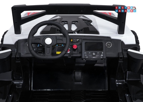 Buggy RTR Monster Speed 4x4 na akumulator - biały, 2x300W 2x45W 24V/14Ah, do 16 km/h, pilot, EVA, LED, pokrowiec [SX2928]
