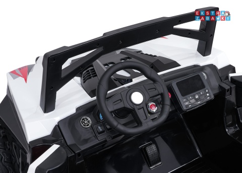 Buggy RTR Monster Speed 4x4 na akumulator - biały, 2x300W 2x45W 24V/14Ah, do 16 km/h, pilot, EVA, LED, pokrowiec [SX2928]