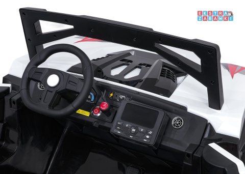 Buggy RTR Monster Speed 4x4 na akumulator - biały, 2x300W 2x45W 24V/14Ah, do 16 km/h, pilot, EVA, LED, pokrowiec [SX2928]