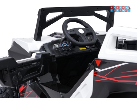 Buggy RTR Monster Speed 4x4 na akumulator - biały, 2x300W 2x45W 24V/14Ah, do 16 km/h, pilot, EVA, LED, pokrowiec [SX2928]