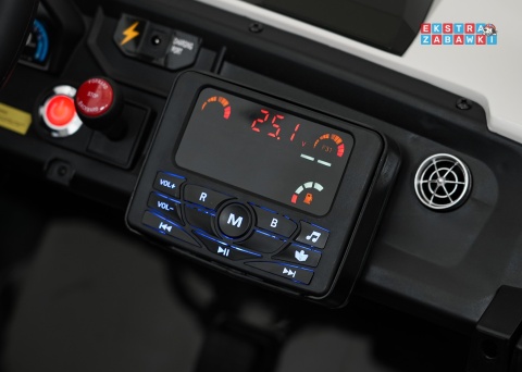 Buggy RTR Monster Speed 4x4 na akumulator - biały, 2x300W 2x45W 24V/14Ah, do 16 km/h, pilot, EVA, LED, pokrowiec [SX2928]
