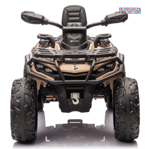 Beżowy Quad CAN-AM Outlander ATV na akumulator - 4x200W, 24V/7Ah, EVA, LED, ekoskóra [CA005]