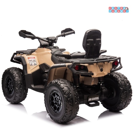 Beżowy Quad CAN-AM Outlander ATV na akumulator - 4x200W, 24V/7Ah, EVA, LED, ekoskóra [CA005]