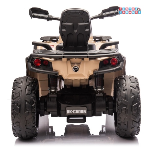 Beżowy Quad CAN-AM Outlander ATV na akumulator - 4x200W, 24V/7Ah, EVA, LED, ekoskóra [CA005]