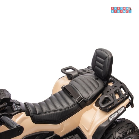 Beżowy Quad CAN-AM Outlander ATV na akumulator - 4x200W, 24V/7Ah, EVA, LED, ekoskóra [CA005]