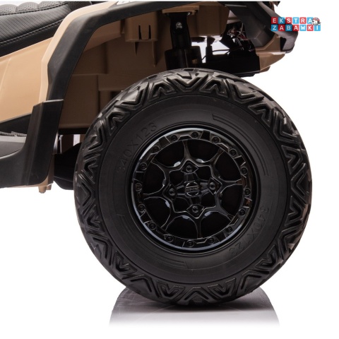 Beżowy Quad CAN-AM Outlander ATV na akumulator - 4x200W, 24V/7Ah, EVA, LED, ekoskóra [CA005]
