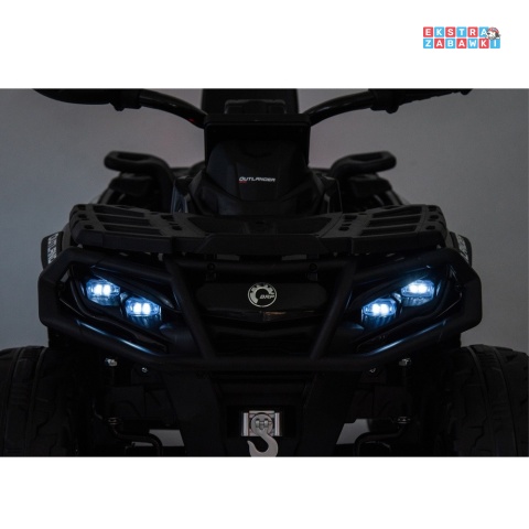 Beżowy Quad CAN-AM Outlander ATV na akumulator - 4x200W, 24V/7Ah, EVA, LED, ekoskóra [CA005]