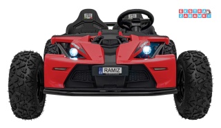 Ogromny gokart GENERAL 63 dwuosobowy na akumulator - czerwony, 1x800W 48V/20Ah, silnik bezszczotkowy, pokrowiec [SX2358]