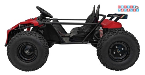 Ogromny gokart GENERAL 63 dwuosobowy na akumulator - czerwony, 1x800W 48V/20Ah, silnik bezszczotkowy, pokrowiec [SX2358]
