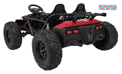 Ogromny gokart GENERAL 63 dwuosobowy na akumulator - czerwony, 1x800W 48V/20Ah, silnik bezszczotkowy, pokrowiec [SX2358]