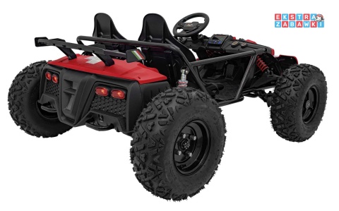 Ogromny gokart GENERAL 63 dwuosobowy na akumulator - czerwony, 1x800W 48V/20Ah, silnik bezszczotkowy, pokrowiec [SX2358]