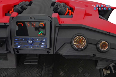 Ogromny gokart GENERAL 63 dwuosobowy na akumulator - czerwony, 1x800W 48V/20Ah, silnik bezszczotkowy, pokrowiec [SX2358]