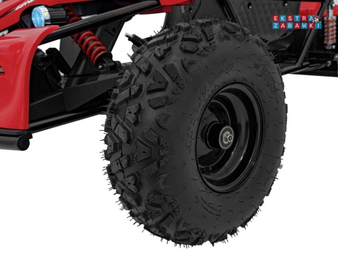 Ogromny gokart GENERAL 63 dwuosobowy na akumulator - czerwony, 1x800W 48V/20Ah, silnik bezszczotkowy, pokrowiec [SX2358]