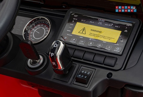 Jeep Wrangler Rubicon na akumulator - czerwony, 4x45W, 12V/10Ah, EVA, pilot, LED, MP3, BT - [JWR555]