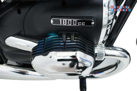 Motor BMW R18 na akumulator - czarny, 200W 24V/7Ah, silnik bezszczotkowy, koła pompowane, kółka boczne, ekoksóra, BT [SX8628]