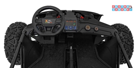 Ogromny gokart GENERAL 63 dwuosobowy na akumulator - czarny, 1x800W 48V/20Ah, silnik bezszczotkowy, pokrowiec [SX2358]