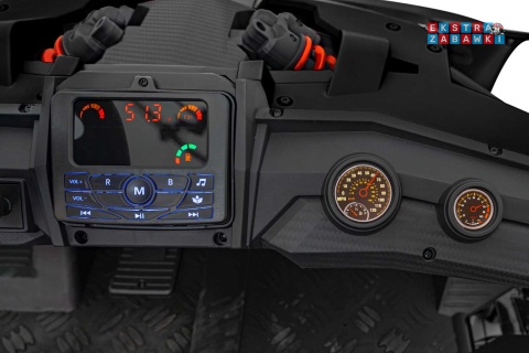 Ogromny gokart GENERAL 63 dwuosobowy na akumulator - czarny, 1x800W 48V/20Ah, silnik bezszczotkowy, pokrowiec [SX2358]