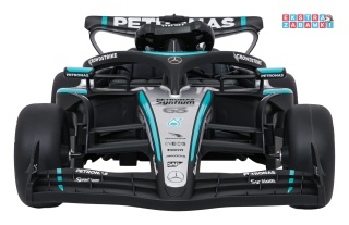 Bolid AMG PETRONAS F1 na akumulator - czarny, 2x35W 12V/9Ah, pilot, EVA, LED, pasy, ekoskóra, BT [QLS-8621]