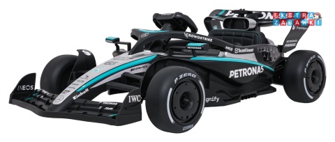 Bolid AMG PETRONAS F1 na akumulator - czarny, 2x35W 12V/9Ah, pilot, EVA, LED, pasy, ekoskóra, BT [QLS-8621]