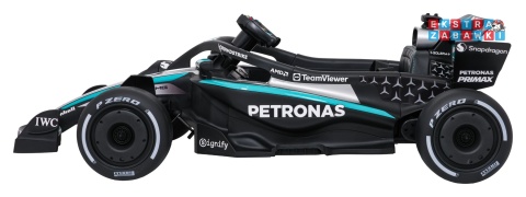 Bolid AMG PETRONAS F1 na akumulator - czarny, 2x35W 12V/9Ah, pilot, EVA, LED, pasy, ekoskóra, BT [QLS-8621]