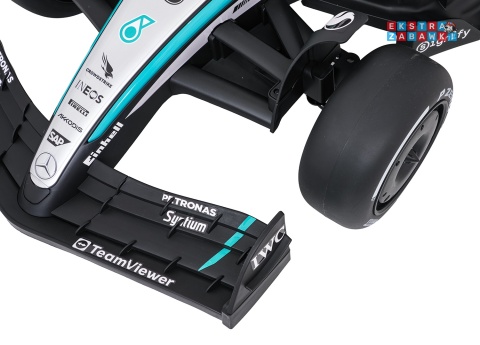 Bolid AMG PETRONAS F1 na akumulator - czarny, 2x35W 12V/9Ah, pilot, EVA, LED, pasy, ekoskóra, BT [QLS-8621]