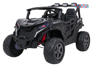 Buggy Observer na akumulator - czarny, 4x200W 24V/7Ah, EVA, LED, ekoskóra, pilot, Bluetooth [BBH-037]