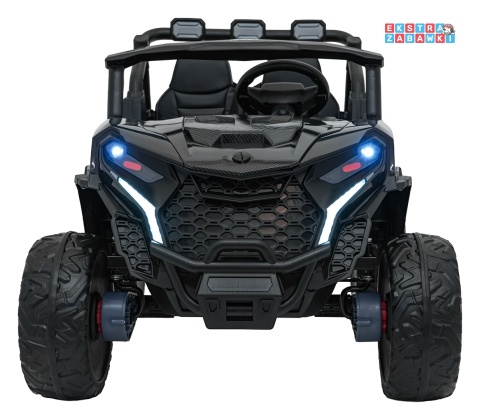 Buggy Observer na akumulator - czarny, 4x200W 24V/7Ah, EVA, LED, ekoskóra, pilot, Bluetooth [BBH-037]
