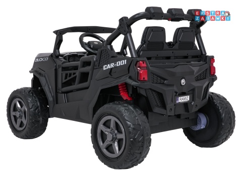 Buggy Observer na akumulator - czarny, 4x200W 24V/7Ah, EVA, LED, ekoskóra, pilot, Bluetooth [BBH-037]