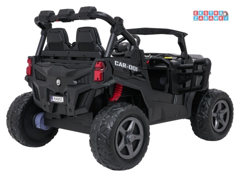 Buggy Observer na akumulator - czarny, 4x200W 24V/7Ah, EVA, LED, ekoskóra, pilot, Bluetooth [BBH-037]