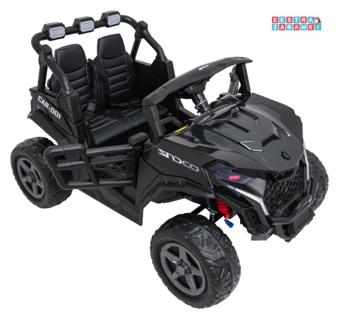 Buggy Observer na akumulator - czarny, 4x200W 24V/7Ah, EVA, LED, ekoskóra, pilot, Bluetooth [BBH-037]