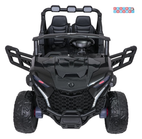 Buggy Observer na akumulator - czarny, 4x200W 24V/7Ah, EVA, LED, ekoskóra, pilot, Bluetooth [BBH-037]