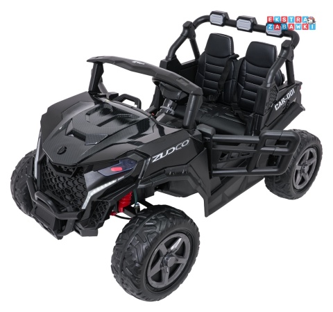 Buggy Observer na akumulator - czarny, 4x200W 24V/7Ah, EVA, LED, ekoskóra, pilot, Bluetooth [BBH-037]