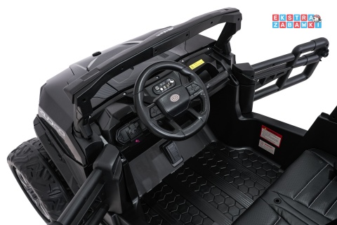 Buggy Observer na akumulator - czarny, 4x200W 24V/7Ah, EVA, LED, ekoskóra, pilot, Bluetooth [BBH-037]