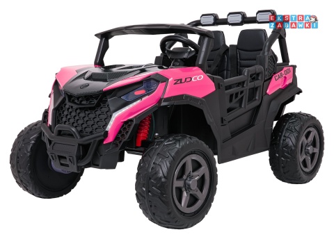 Buggy Observer na akumulator - różowy, 4x200W 24V/7Ah, EVA, LED, ekoskóra, pilot, Bluetooth [BBH-037]