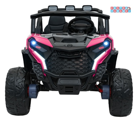 Buggy Observer na akumulator - różowy, 4x200W 24V/7Ah, EVA, LED, ekoskóra, pilot, Bluetooth [BBH-037]