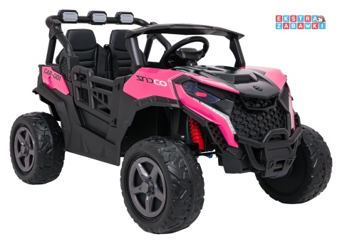 Buggy Observer na akumulator - różowy, 4x200W 24V/7Ah, EVA, LED, ekoskóra, pilot, Bluetooth [BBH-037]